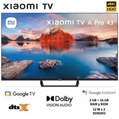 XIAOMI - Televisor Xiaomi 43 A Pro Led 4K