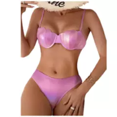 GENERICO - Bikini sirena rosa metalico