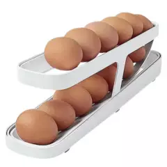 GENERICO - Dispensador de Huevos Lineal Blanco - 2 Niveles