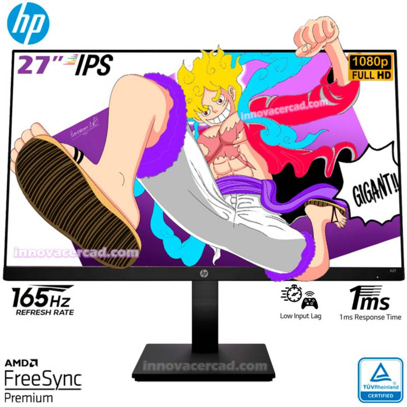 HP - Monitor HP 27 Gaming X27 Full HD IPS 165HZ 1MS FreeSync Premium