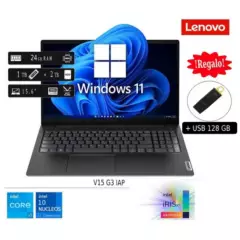 LENOVO - Laptop V15 G3 IAP Intel Core I5 12va Gen 24GB RAM 1TB SSD +1TB HDD 156 FHD+ Regalo USB 128GB