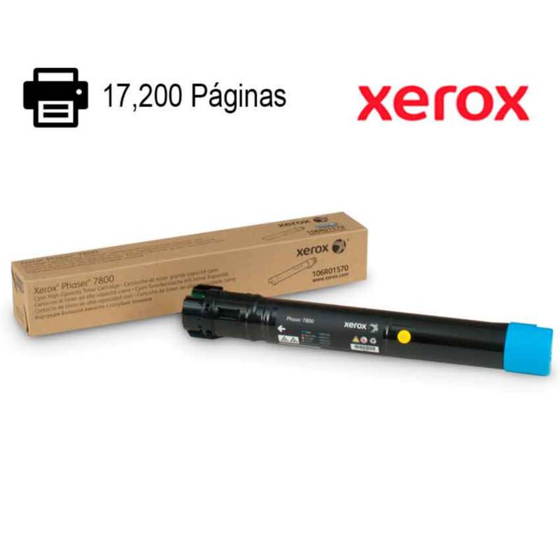 XEROX - Tóner Original Xerox 106R01570 Cian Para Phaser 7800