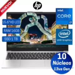 HP - Laptop HP 250 G10 15.6"  LCD LED HD, Core i7-1355U, 13va Gen, Ram 16GB, SSD 1 TB, Free Dos