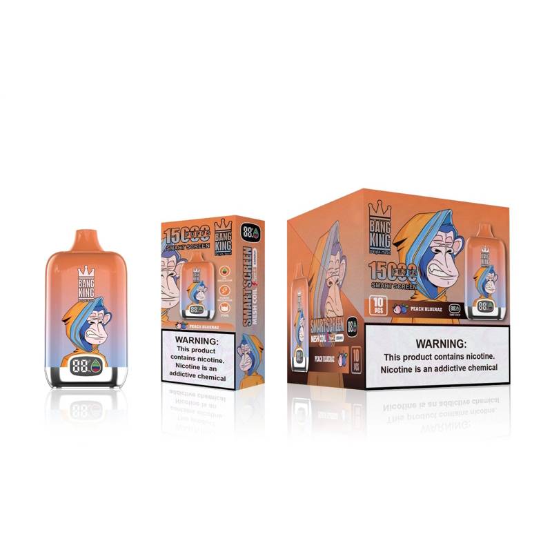 Vapeador Bang King Peach Blueraz De 15000 Puffs Generico