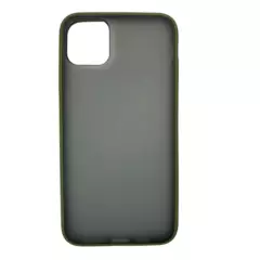 GENERICO - Case transparente mate iphone 11 pro max color verde olivo