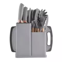 GENERICO - Set de utensilios de cocina 19 piezas Juego de cucharones y cuchillos