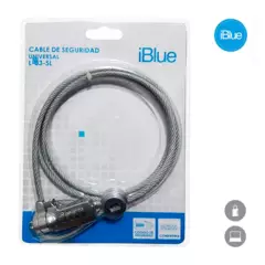 IBLUE - Cable de Seguridad IBLUE L-03-S para Laptop Universal 18M