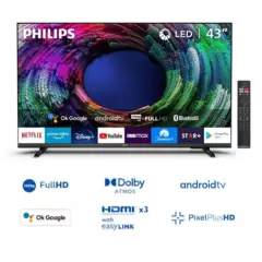PHILIPS - Televisor PHILIPS LED 43 Android FHD Smart TV 43PFD6917
