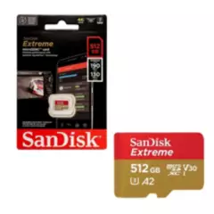 SANDISK - Tarjeta de memoria micro sd sandisk extreme 512 gb, 190 Mb/s