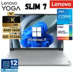 LENOVO - Laptop Lenovo Yoga Slim 7 Pro 14Iap7 Core I5- 1240P  14" 2.2K, Ram 16Gb, Ssd 512Gb, Windows 11