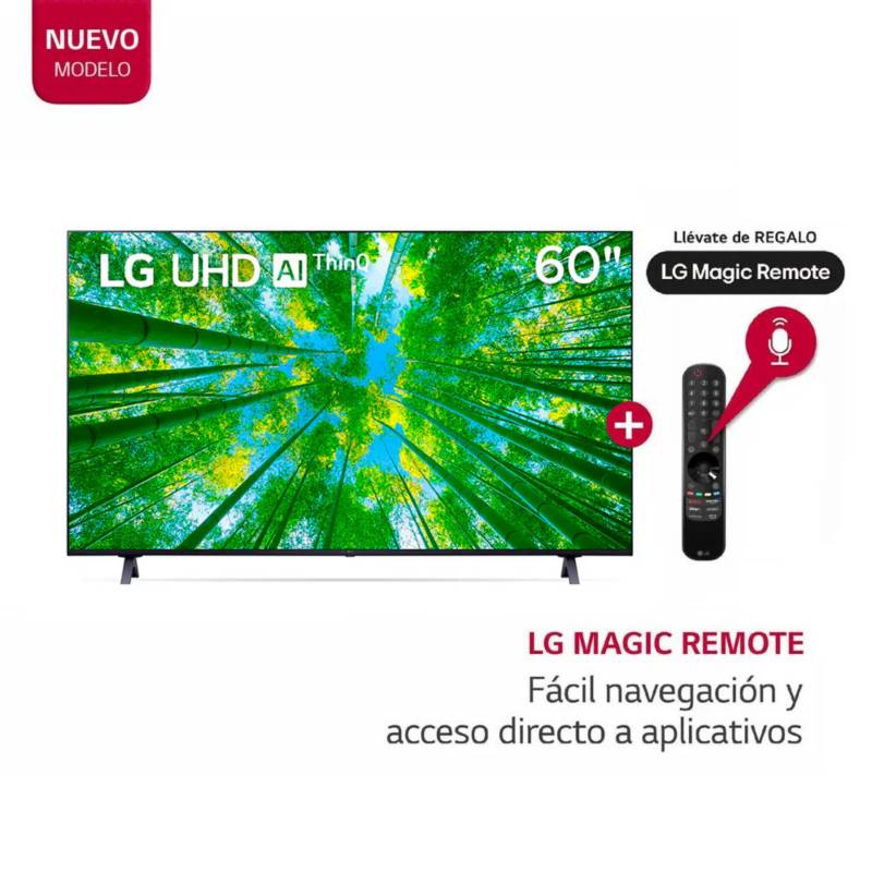 LG - Televisor LG 60 Pulg. LED Smart TV UHD 4K con Thinq AI 60UQ8050PSB