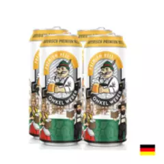 GENERICO - Pack 4 und Cerveza Onkel Weber De Cebada Lata 500ml