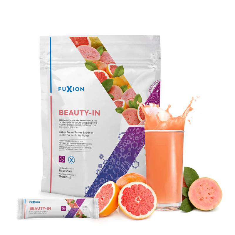 FUXION - Beauty In Fuxion Colageno con Peptidos Bioactivos 28 Sticks