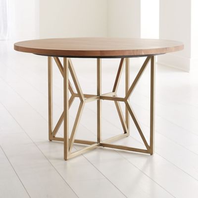 MESA REDONDA MADERA ESTRUCTURA METÁLICA T2 52 CM. ALTURA 100 CM DIÁMETRO  HAYA ARIES