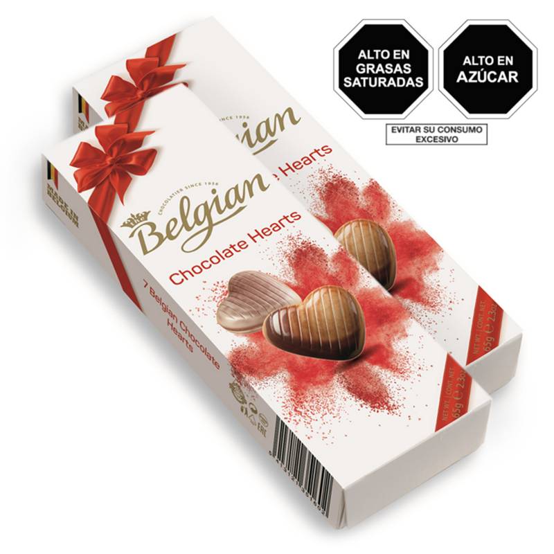 BELGIAN - Pack x2 Belgian Chocolate Hearts