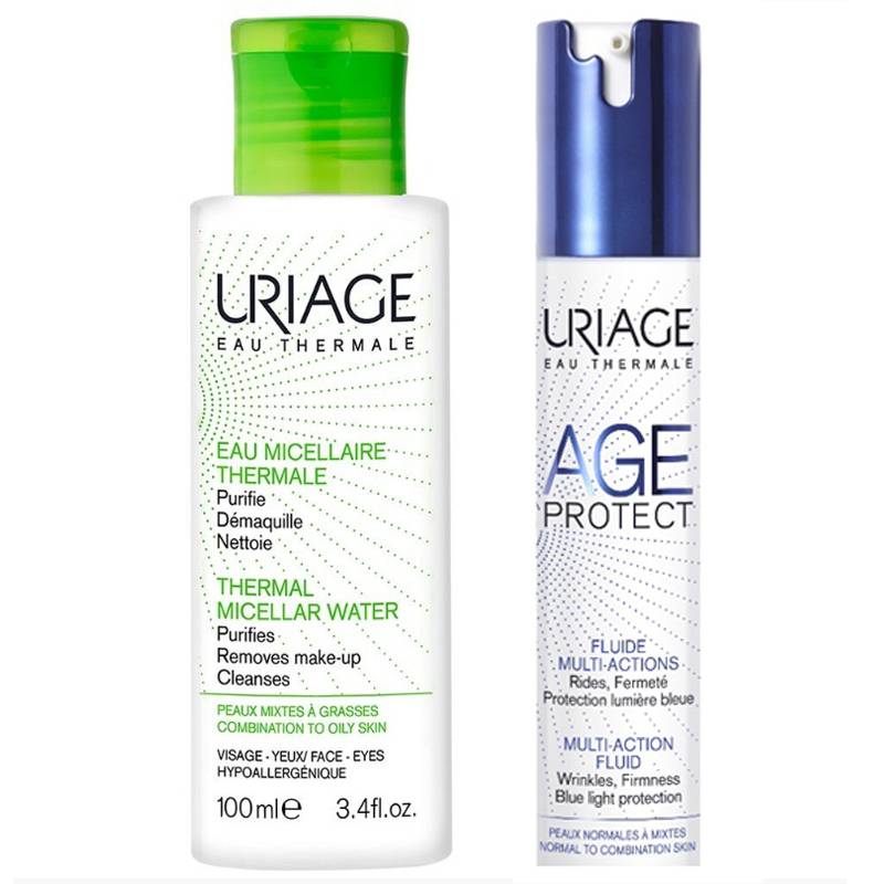 URIAGE - Age Protect Fluido Multi Acción + Agua Micelar Piel Mixta 100 ml