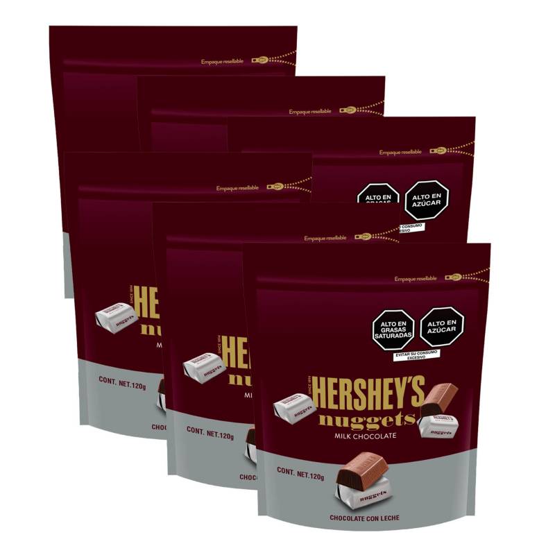 HERSHEYS - Chocolate Hersheys Nuggets 120 gr x 6 Bolsas