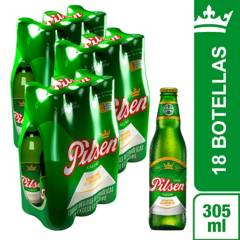 PILSEN - Cerveza Pilsen 6Pack 305 ML x 3 (18 Botellas)