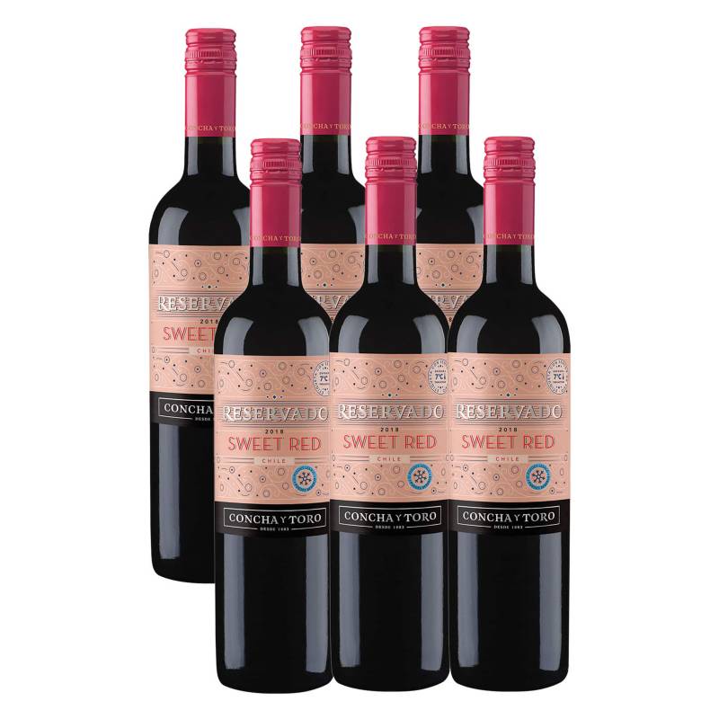  - Vino Reservado Concha y Toro Sweet Red 750ML x 6 Botellas