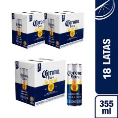 CORONA - Six Pack Corona en Lata 355ML x 3 (18 Latas)