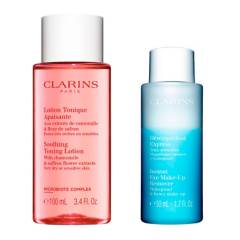 CLARINS - P&L Soothing Toning Lotion 100ml + P&L Instant Eye Make-Up Remover 50ml 