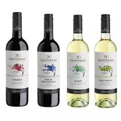 Zonin - Pack Zonin Ventiterre: Chianti, Merlot, Soave y Pinot Grigio 750ml