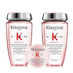 KERASTASE - Dúo shampoos Genesis para la caída del cabello de Kerastase 250ml + Mascarilla para cabello debilitado con tendencia a la caída Masque Reconstituant Genesis 75ml