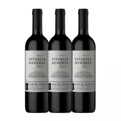 ESTANCIA MENDOZA - Vino Estancia Mendoza Sirah x 3 Botellas
