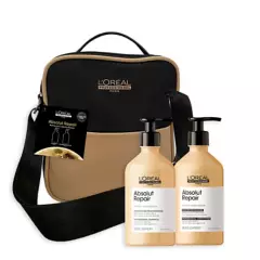 LOREAL PROFESSIONNEL - Set Absolut Repair Para Cabello Dañado (shampoo 500ml + Acondicionador 500ml)
