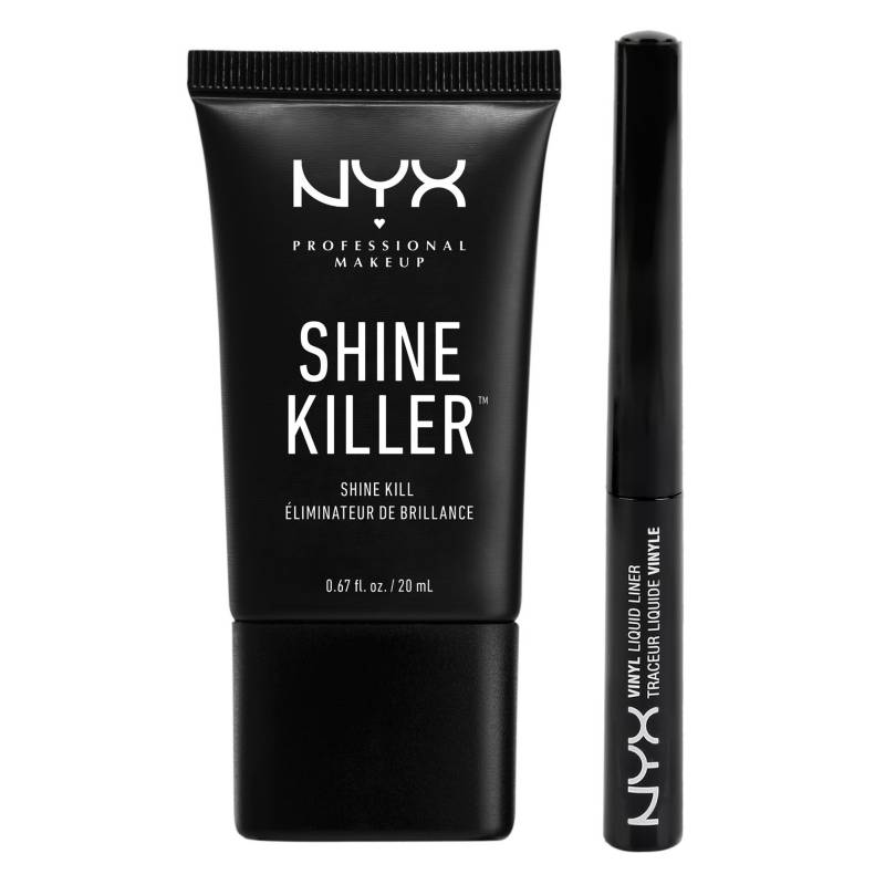 NYX Professional Makeup - Pack: Delineador Vinyl Liquid Liner - Black + Primer Shine Killer